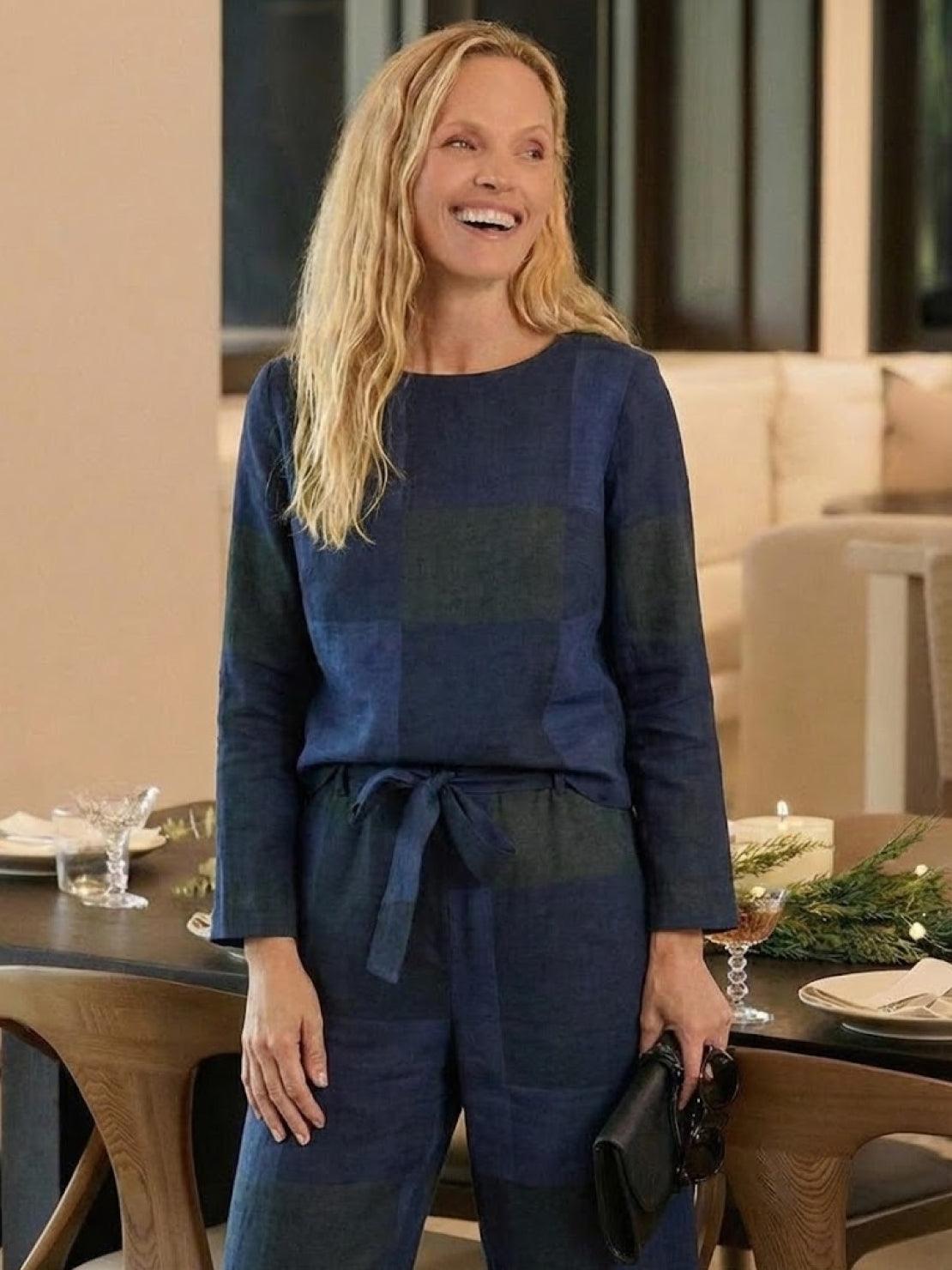 Cotton-Linen Monochrome Two-Piece Set