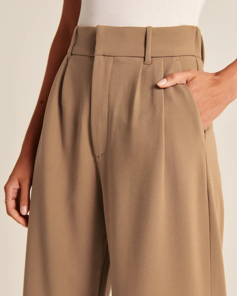 Women's Effortless Tailored Wide Leg Pants