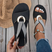 Skylar Flat Sandals With Metal Buckle