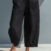 Minimalist Linen Sleeveless Button-Up Jumpsuit