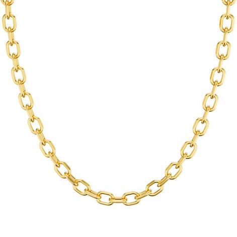 14K Gold Paperclip Necklace