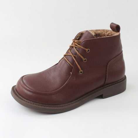 Leather Oxford Ankle Boots