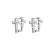 Cross Zircon Earrings