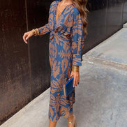 Isadora Elegant Floral Print Midi Dress