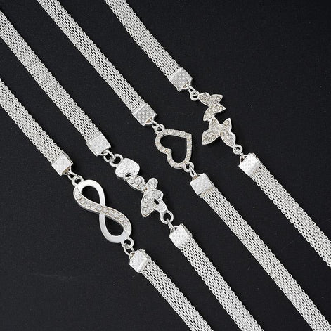 4 PCS Stackable Ankle Bracelet Set