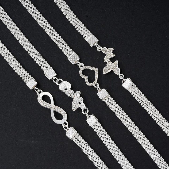 4 PCS Stackable Ankle Bracelet Set