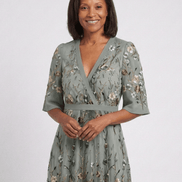 Evadne Floral V-Neck Maxi Dress