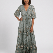 Evadne Floral V-Neck Maxi Dress