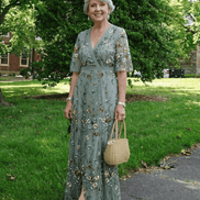 Evadne Floral V-Neck Maxi Dress