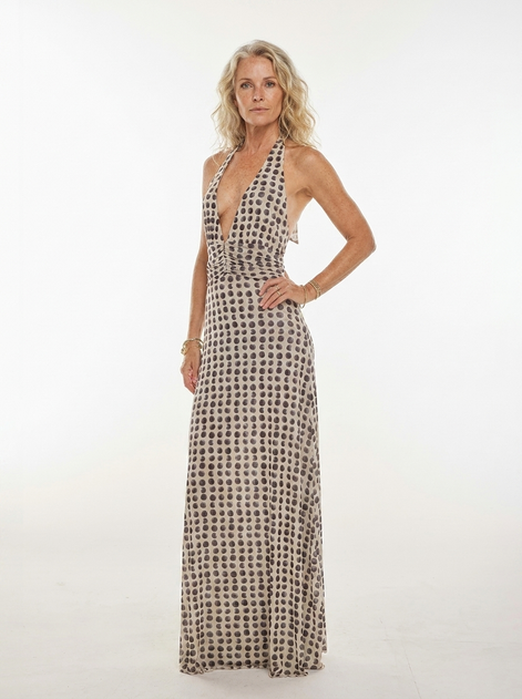 Camoni Polka Dot Diary Maxi Dress