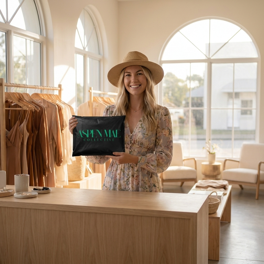 AMC guarantee woman with mailer