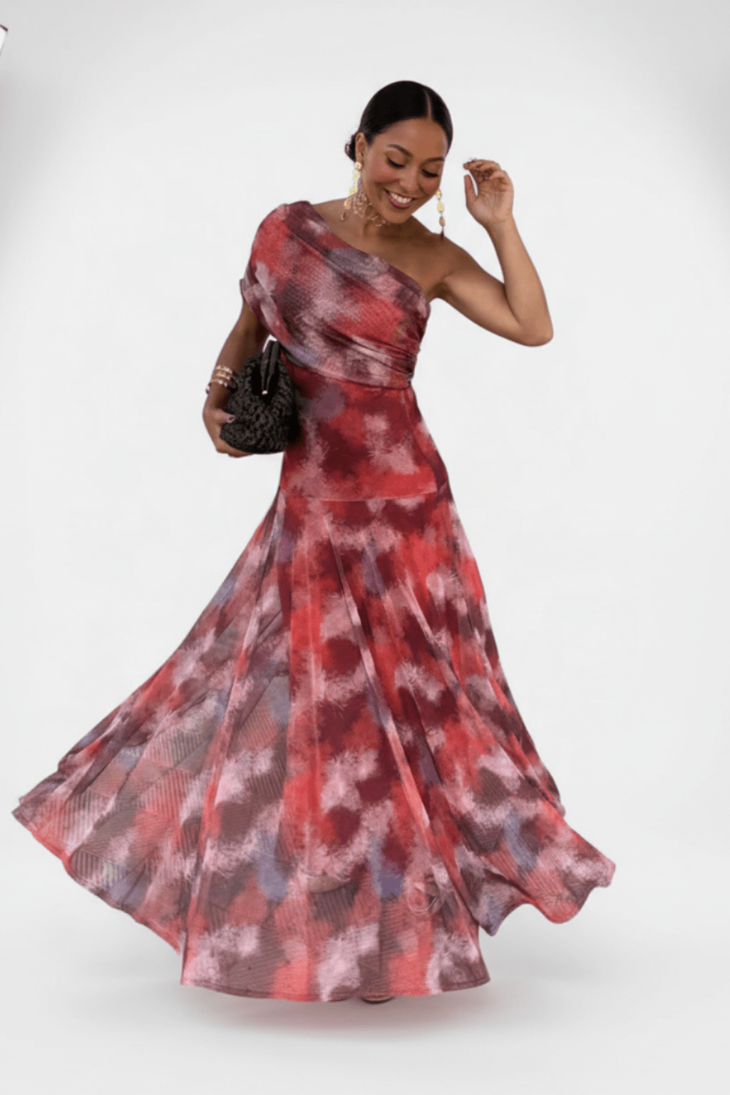 Jessamy One-Shoulder Tie-Dye Maxi Dress
