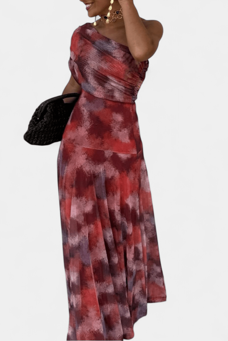 Jessamy One-Shoulder Tie-Dye Maxi Dress