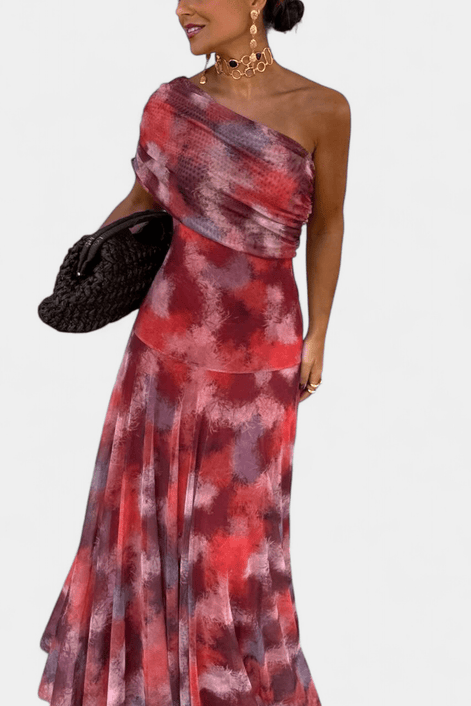 Jessamy One-Shoulder Tie-Dye Maxi Dress