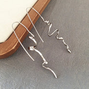 Asymmetric Wire Drop Earrings