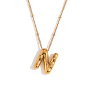 Bubble Initial Necklace