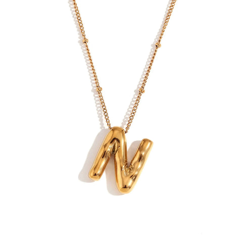 Bubble Initial Necklace