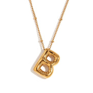 Bubble Initial Necklace