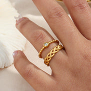 Beaded Crystal Ring