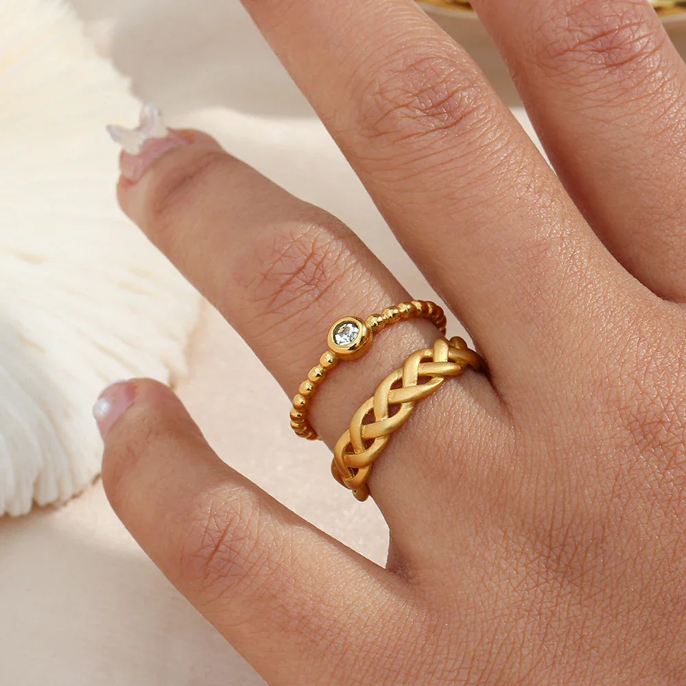 Beaded Crystal Ring