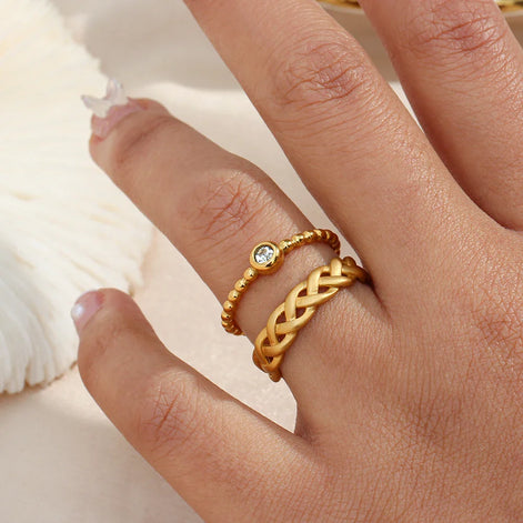 Beaded Crystal Ring