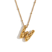 Bubble Initial Necklace