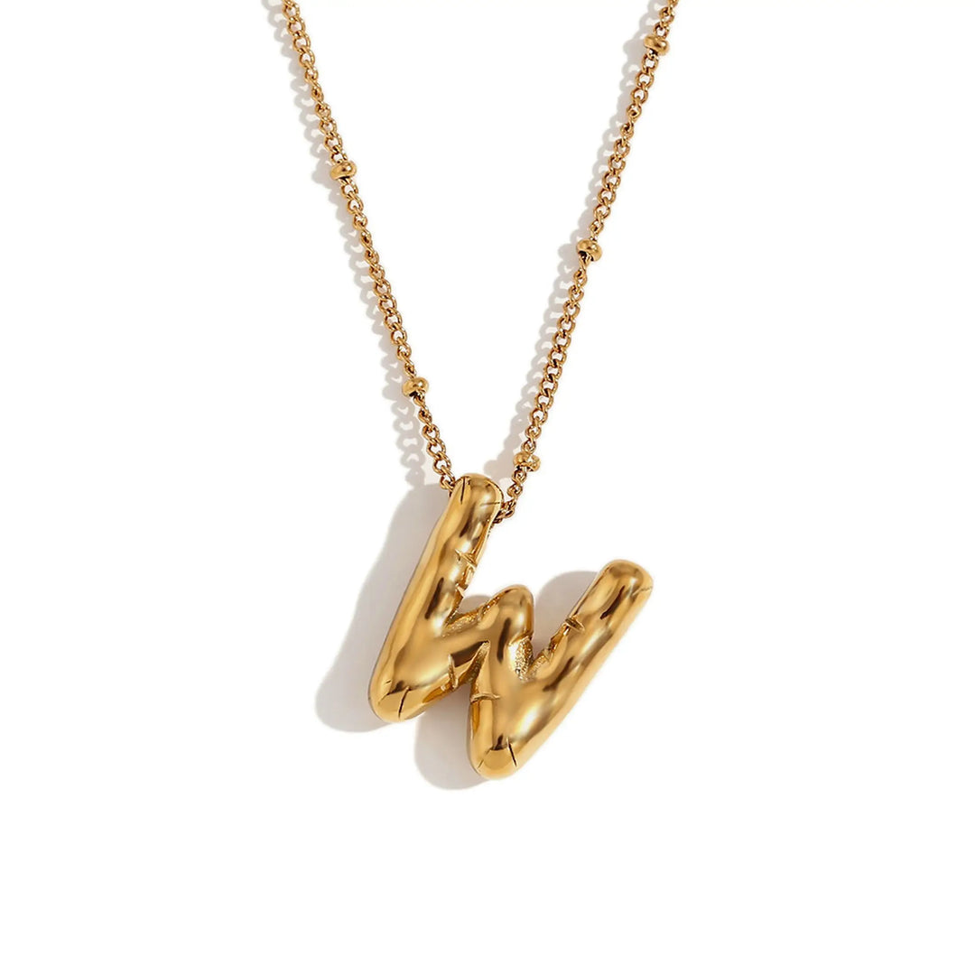 Bubble Initial Necklace