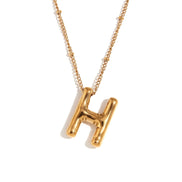 Bubble Initial Necklace