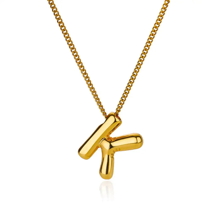 Chunky Initial Letter Necklace