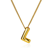 Chunky Initial Letter Necklace