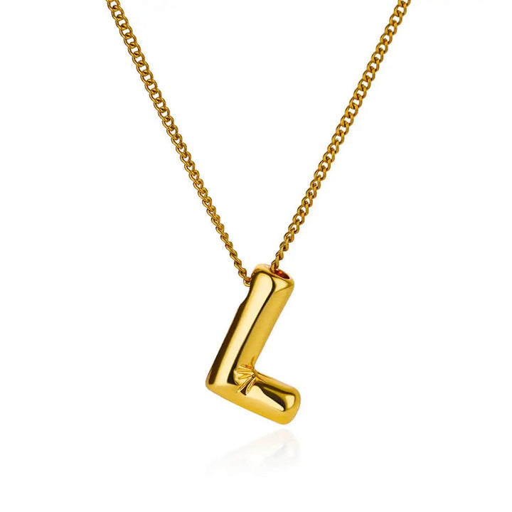 Chunky Initial Letter Necklace
