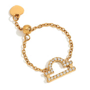 Adjustable Zodiac Sign Ring