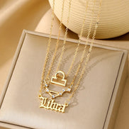3 PCS Constellation Pendant Necklace