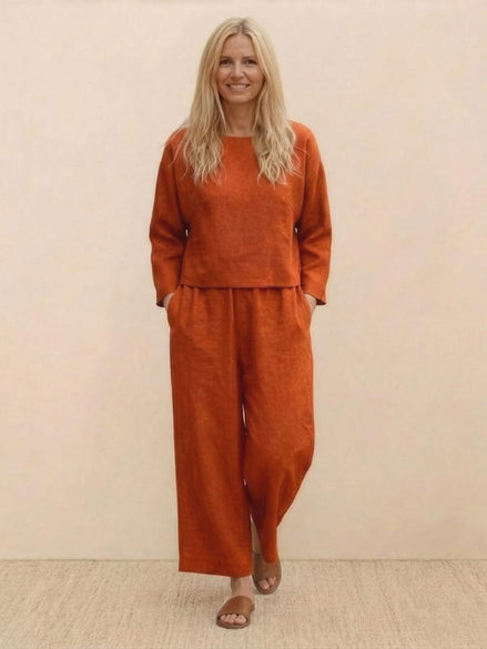 Loose Solid Color Two-Piece Set