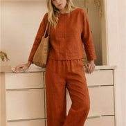 Loose Solid Color Two-Piece Set