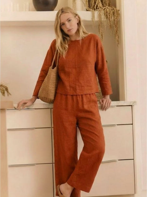Loose Solid Color Two-Piece Set