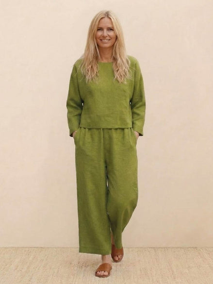 Loose Solid Color Two-Piece Set