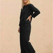 Loose Solid Color Two-Piece Set