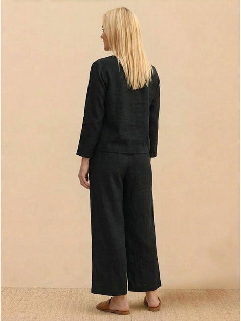 Loose Solid Color Two-Piece Set