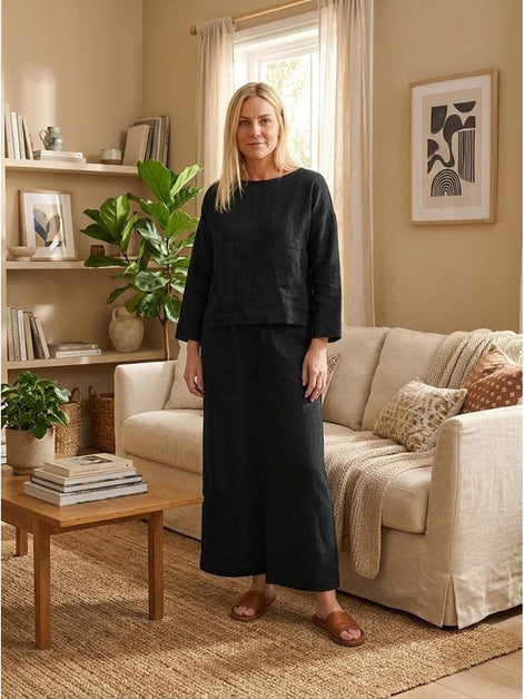 Loose Solid Color Two-Piece Set