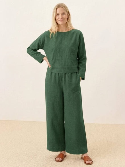 Loose Solid Color Two-Piece Set