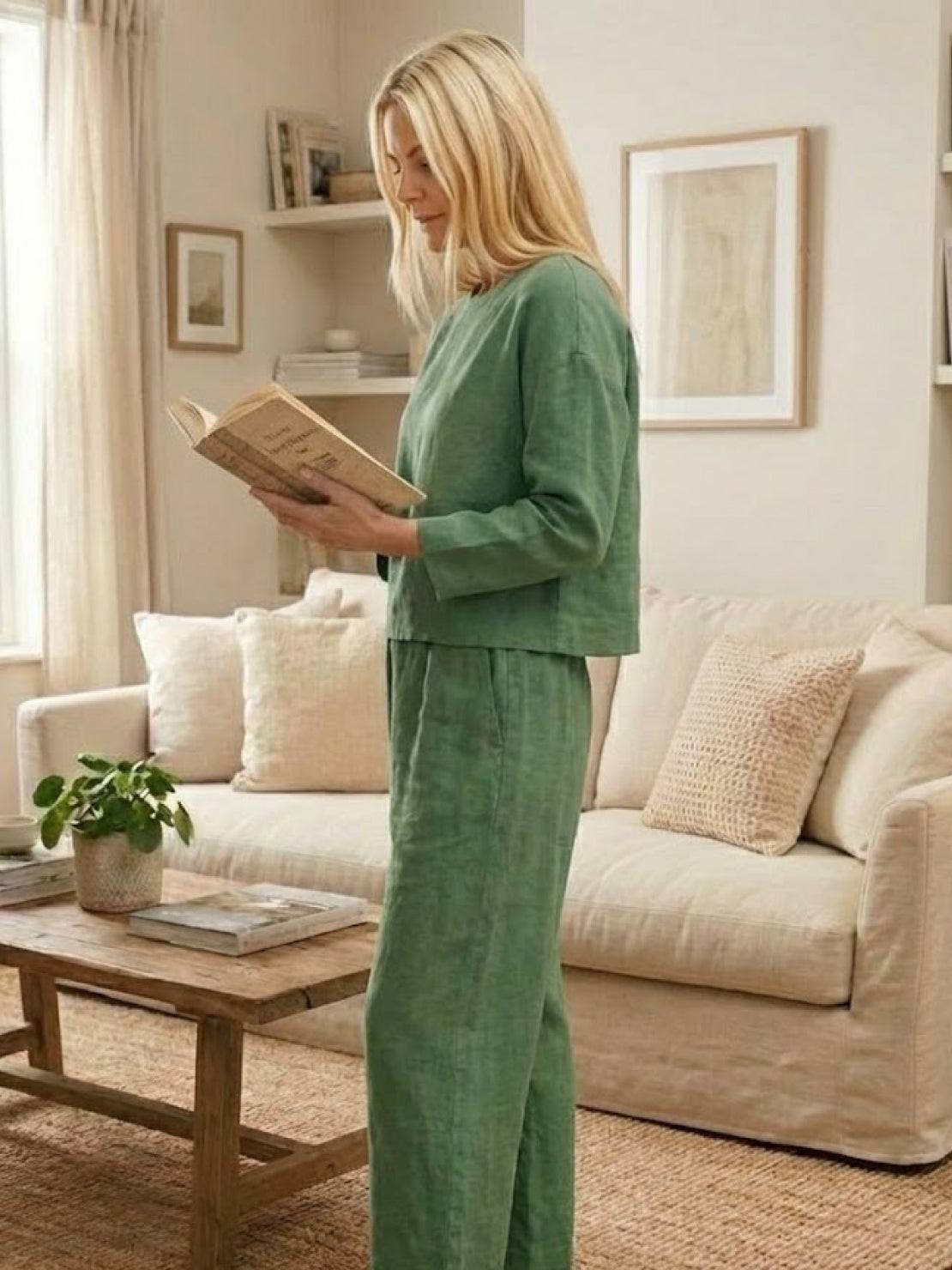 Loose Solid Color Two-Piece Set