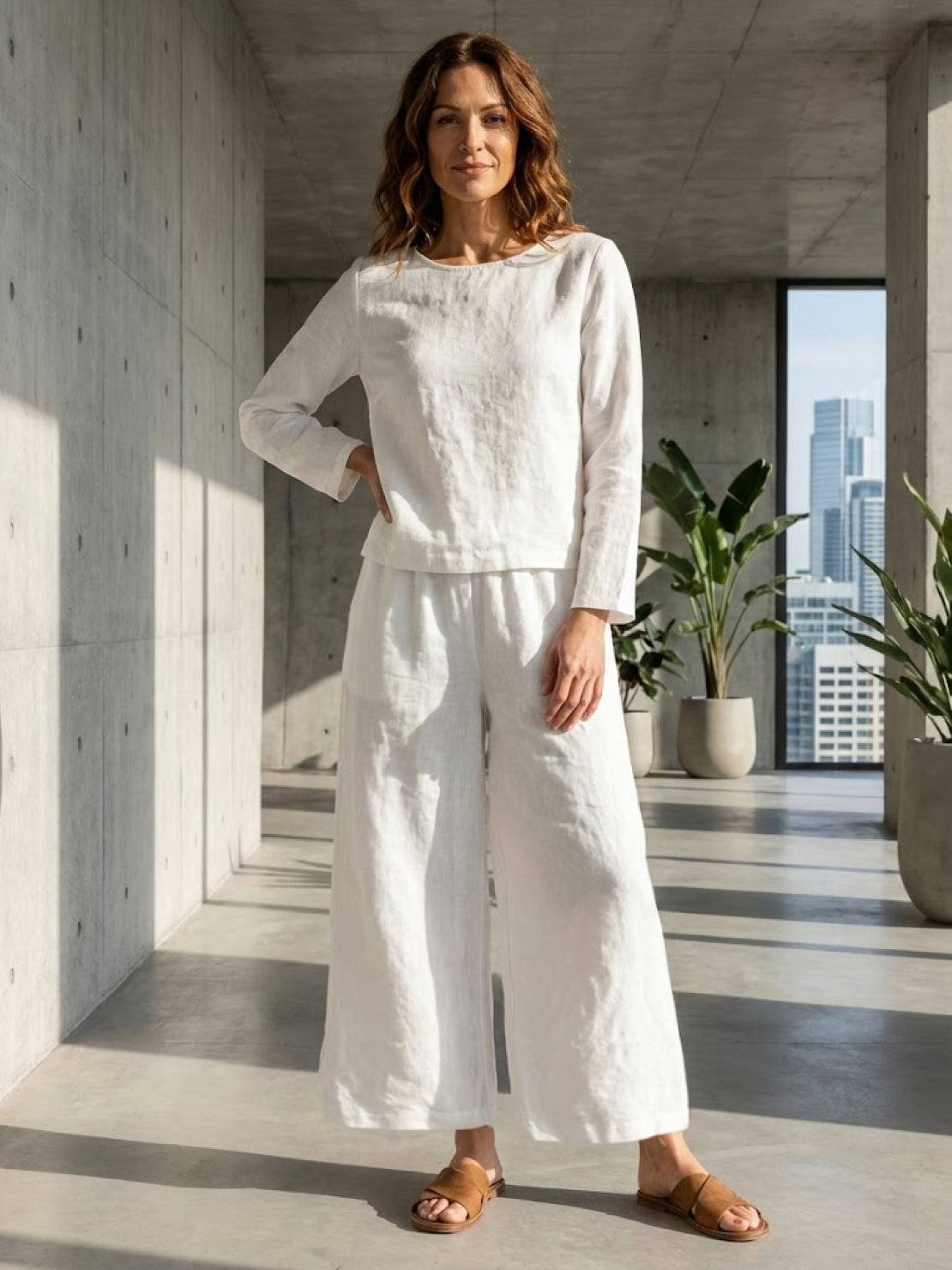 Loose Solid Color Two-Piece Set