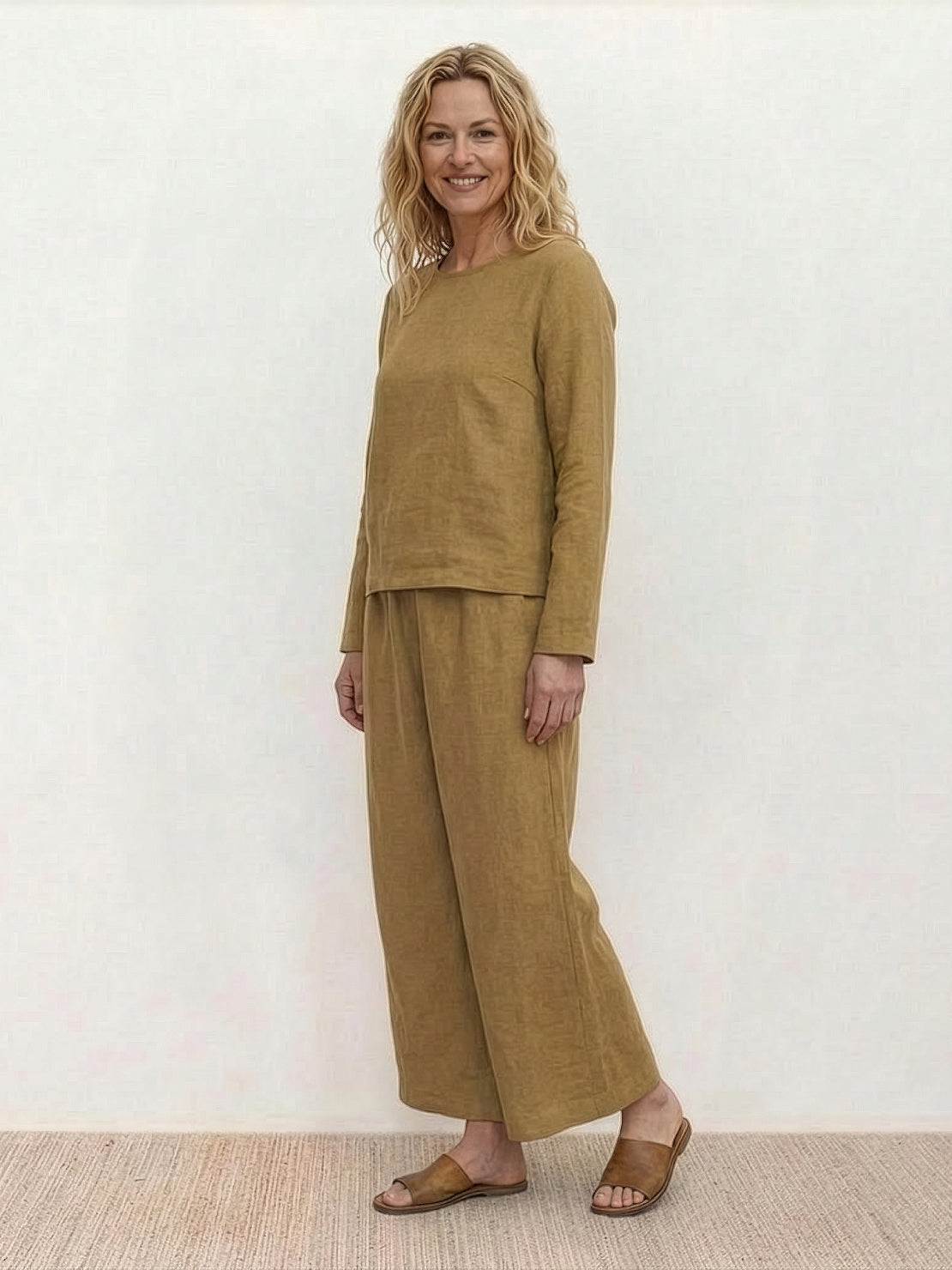 Loose Solid Color Two-Piece Set