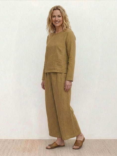 Loose Solid Color Two-Piece Set