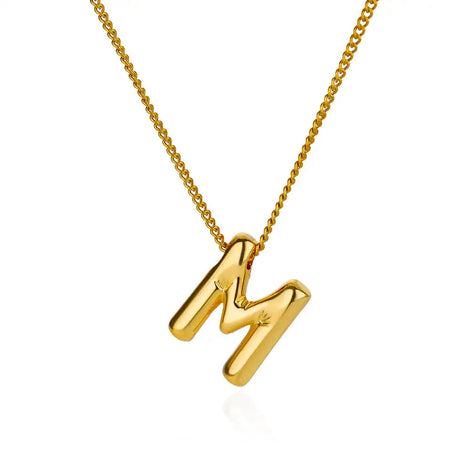 Chunky Initial Letter Necklace