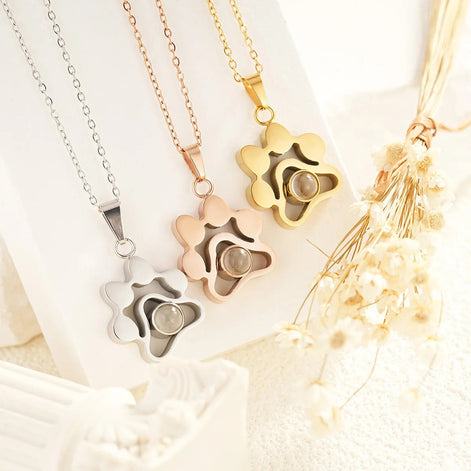 Custom Pet Photo Projection Necklace