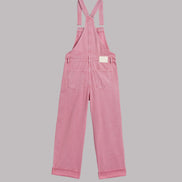 Pink Overalls – Wide Leg Distressed Denim Overalls