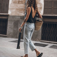 Dark Low Back Base Tank Top