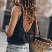 Dark Low Back Base Tank Top